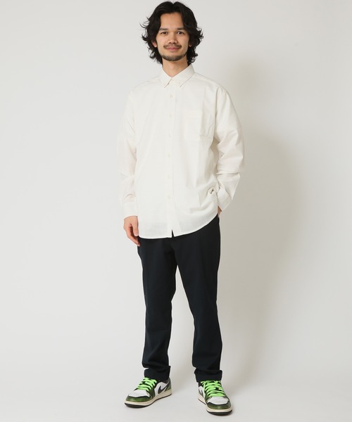 ARCADE（アーケード）の「通気性、吸水性の良い インド綿100％綿スラブシャツ 長袖ボタンダウンシャツ（シャツ/ブラウス・メンズ・オレンジ/ブルー/ネイビー/ベージュ/ホワイト・LL/M/L）」の14枚目の写真