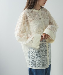 bohmal（ボマール）の「パッチワークレースオーバーサイズシャツ（シャツ/ブラウス）」