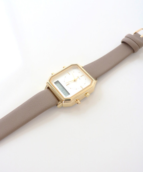 nattito(ナティート)の「〈nattito/ナティート〉Analog Digital Watch/アナログ×デジタル両式 ウォッチ カクデジ(アナログ腕時計・レディース・グレー/ブラック/グリーン/モカ・ONE SIZE)」の21枚目の写真