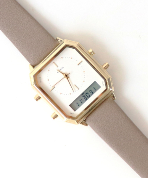 nattito(ナティート)の「〈nattito/ナティート〉Analog Digital Watch/アナログ×デジタル両式 ウォッチ カクデジ(アナログ腕時計・レディース・グレー/ブラック/グリーン/モカ・ONE SIZE)」の20枚目の写真