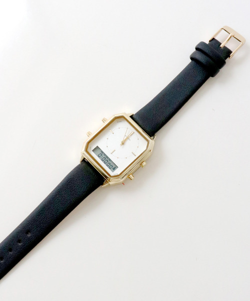 nattito(ナティート)の「〈nattito/ナティート〉Analog Digital Watch/アナログ×デジタル両式 ウォッチ カクデジ(アナログ腕時計・レディース・グレー/ブラック/グリーン/モカ・ONE SIZE)」の18枚目の写真