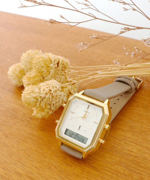 nattito(ナティート)の「〈nattito/ナティート〉Analog Digital Watch/アナログ×デジタル両式 ウォッチ カクデジ(アナログ腕時計・レディース・グレー/ブラック/グリーン/モカ・ONE SIZE)」の14枚目の写真