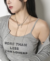 FOLLOWIN（フォロウィン）の「シルバーキュービックジュエリークリップロングチェーンチョーカーネックレス（ネックレス）」