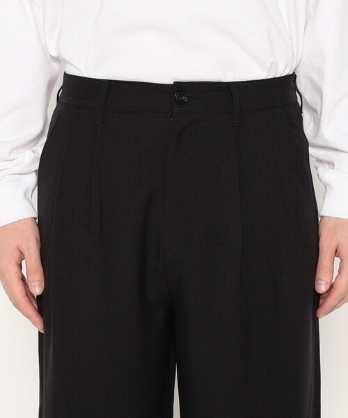 DANTON(ダントン)の「MEN'S MELANGE TWILL 2TUCK WIDE PANTS(その他パンツ・メンズ・チャコール/ブラック・42/38/40/44)」の10枚目の写真