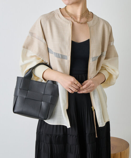 Jena espace merveilleux（ジェナ　エスパスメルヴェイユ）の「ヨウリュウブルゾン（ブルゾン・レディース・ブラック/ベージュ/オフホワイト・FREE）」の3枚目の写真