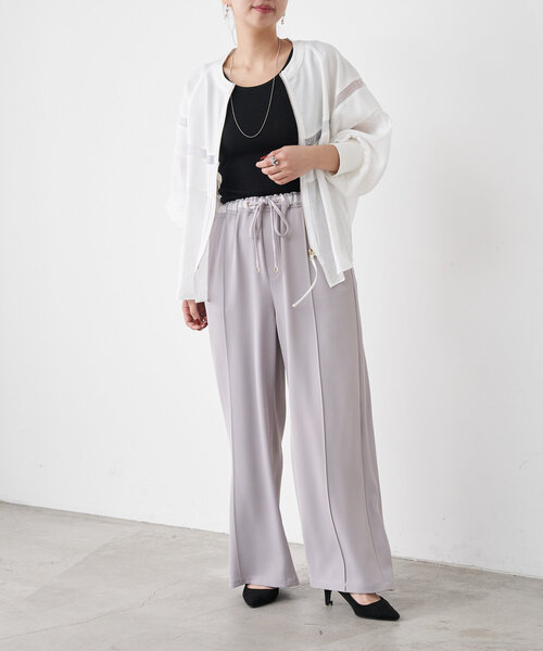 Jena espace merveilleux（ジェナ　エスパスメルヴェイユ）の「ヨウリュウブルゾン（ブルゾン・レディース・ブラック/ベージュ/オフホワイト・FREE）」の4枚目の写真