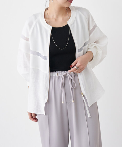 Jena espace merveilleux（ジェナ　エスパスメルヴェイユ）の「ヨウリュウブルゾン（ブルゾン・レディース・ブラック/ベージュ/オフホワイト・FREE）」の8枚目の写真