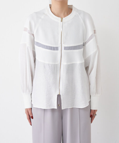 Jena espace merveilleux（ジェナ　エスパスメルヴェイユ）の「ヨウリュウブルゾン（ブルゾン・レディース・ブラック/ベージュ/オフホワイト・FREE）」の11枚目の写真