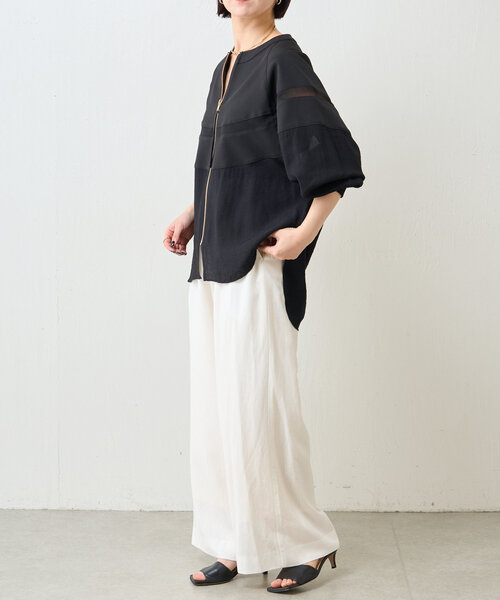 Jena espace merveilleux（ジェナ　エスパスメルヴェイユ）の「ヨウリュウブルゾン（ブルゾン・レディース・ブラック/ベージュ/オフホワイト・FREE）」の18枚目の写真