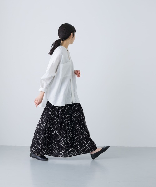 かぐれ（カグレ）の「リネンWポケットワイドシャツ（シャツ/ブラウス・レディース・ピンク/ナチュラル/オフホワイト・FREE）」の16枚目の写真