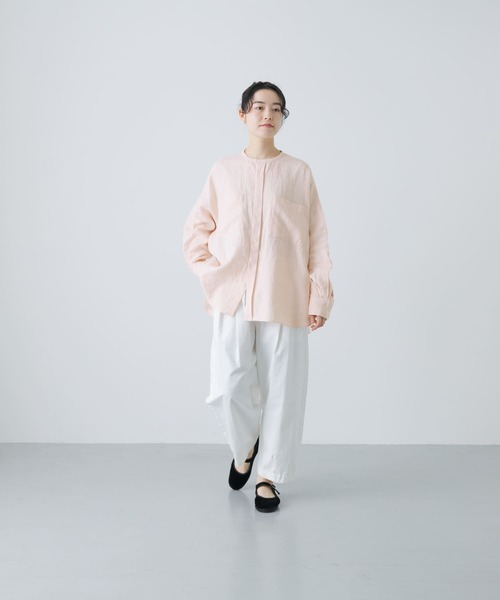 かぐれ（カグレ）の「リネンWポケットワイドシャツ（シャツ