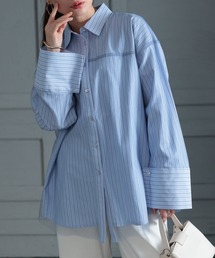Sawa a la mode（サワアラモード）の「チュールを重ねたオーバーシャツ（シャツ/ブラウス）」