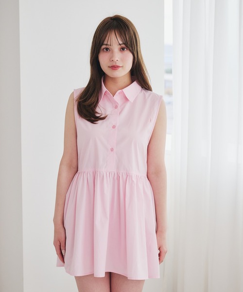 カーディガン cable knit docking shirt onepiece / ケーブルニットドッキングシャツワンピース レディース cable knit docking shirt onepiece / ケーブルニットドッキング