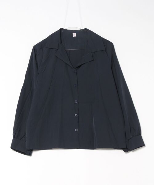 BLANC FICELLE（ブランフィセル）の「オープンカラー　レギュラー　シャツ（シャツ/ブラウス・レディース・ホワイト/グレー/ネイビー・S/M/L/XL）」の12枚目の写真