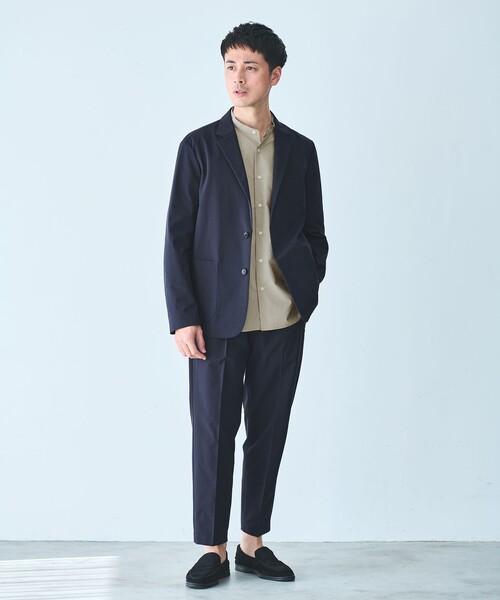 セール】【WEB限定】JUST fit バンドカラー 半袖 シャツ