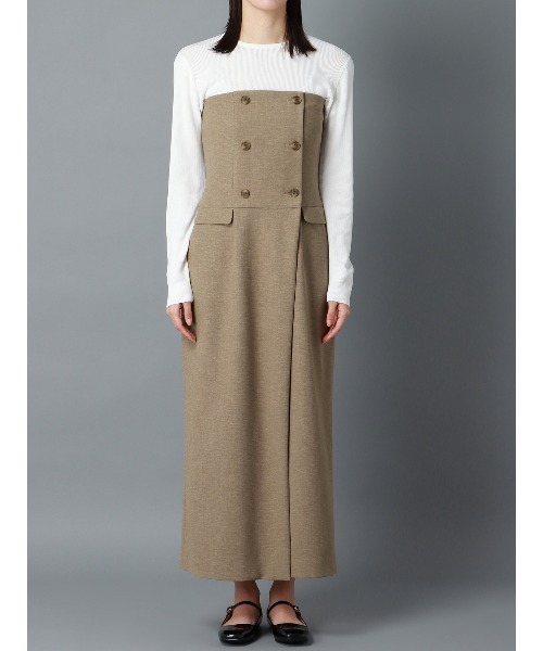 CIS.（シス）の「CIS．リネンルックコンビネゾン ウォッシャブル ストレッチ（ワンピース・レディース・ベージュ系/ブラック系・34(5号)/36(7号)/38(9号)/40(11号)）」の18枚目の写真