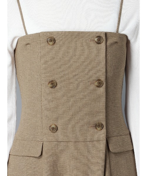 CIS.（シス）の「CIS．リネンルックコンビネゾン ウォッシャブル ストレッチ（ワンピース・レディース・ベージュ系/ブラック系・34(5号)/36(7号)/38(9号)/40(11号)）」の19枚目の写真