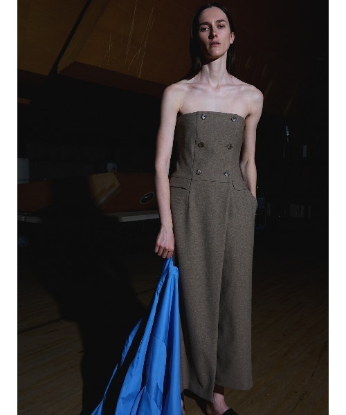 CIS.（シス）の「CIS．リネンルックコンビネゾン ウォッシャブル ストレッチ（ワンピース・レディース・ベージュ系/ブラック系・34(5号)/36(7号)/38(9号)/40(11号)）」の13枚目の写真