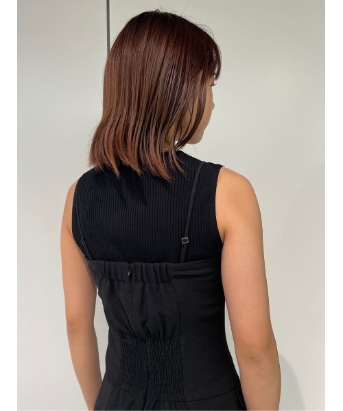 CIS.（シス）の「CIS．リネンルックコンビネゾン ウォッシャブル ストレッチ（ワンピース・レディース・ベージュ系/ブラック系・34(5号)/36(7号)/38(9号)/40(11号)）」の9枚目の写真