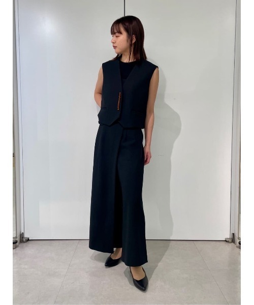 CIS.（シス）の「CIS．リネンルックコンビネゾン ウォッシャブル ストレッチ（ワンピース・レディース・ベージュ系/ブラック系・34(5号)/36(7号)/38(9号)/40(11号)）」の10枚目の写真