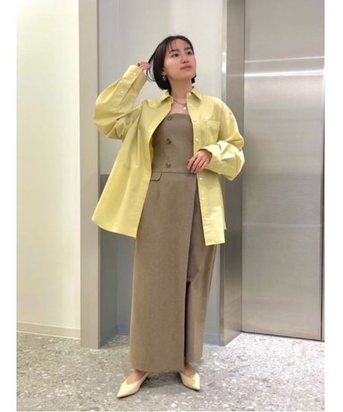 CIS.（シス）の「CIS．リネンルックコンビネゾン ウォッシャブル ストレッチ（ワンピース・レディース・ベージュ系/ブラック系・34(5号)/36(7号)/38(9号)/40(11号)）」の5枚目の写真