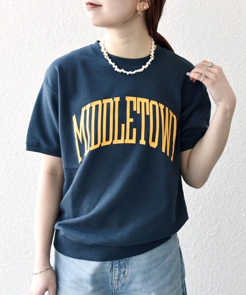 tシャツ 「WEB限定」配色ポケットTシャツ「洗濯機で洗える」 レディース any FAM 【洗濯機可/接触冷感/UVケア】オーガビッツロゴ・フォト