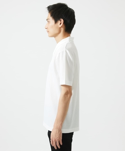 MK MICHEL KLEIN HOMME （エムケーミッシェルクランオム）の「【洗える】ショールカラーTシャツ（Tシャツ/カットソー・メンズ・ホワイト/カーキ・51/48/46）」の13枚目の写真