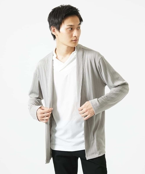 MK MICHEL KLEIN HOMME （エムケーミッシェルクランオム）の「【洗える】ショールカラーTシャツ（Tシャツ/カットソー・メンズ・ホワイト/カーキ・51/48/46）」の20枚目の写真