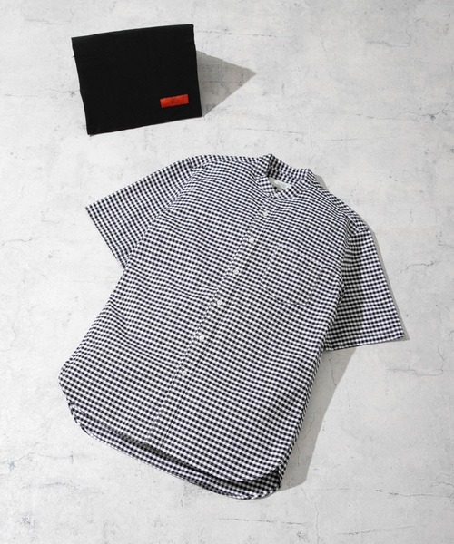 URBAN RESEARCH ROSSO MEN（アーバンリサーチロッソメン）の「『抗菌/消臭』『XXLサイズあり』ハイパフォーマンスバンドカラー半袖シャツ（シャツ/ブラウス・メンズ・ブルー系その他/ホワイト/ライトブルー/ブラック/グレー系その他/インディゴブルー/ストライプ/グレー/ブラック系その他/ネイビー/グリーン系その他・XX-LARGE/SMALL/MEDIUM/LARGE/X-LARGE）」の3枚目の写真