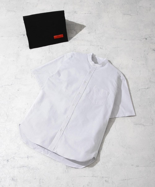 URBAN RESEARCH ROSSO MEN（アーバンリサーチロッソメン）の「『抗菌/消臭』『XXLサイズあり』ハイパフォーマンスバンドカラー半袖シャツ（シャツ/ブラウス・メンズ・ブルー系その他/ホワイト/ライトブルー/ブラック/グレー系その他/インディゴブルー/ストライプ/グレー/ブラック系その他/ネイビー/グリーン系その他・XX-LARGE/SMALL/MEDIUM/LARGE/X-LARGE）」の5枚目の写真