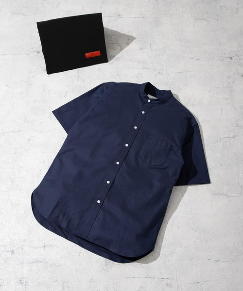 URBAN RESEARCH ROSSO MEN（アーバンリサーチロッソメン）の「『抗菌/消臭』『XXLサイズあり』ハイパフォーマンスバンドカラー半袖シャツ（シャツ/ブラウス・メンズ・ブルー系その他/ホワイト/ライトブルー/ブラック/グレー系その他/インディゴブルー/ストライプ/グレー/ブラック系その他/ネイビー/グリーン系その他・XX-LARGE/SMALL/MEDIUM/LARGE/X-LARGE）」の10枚目の写真