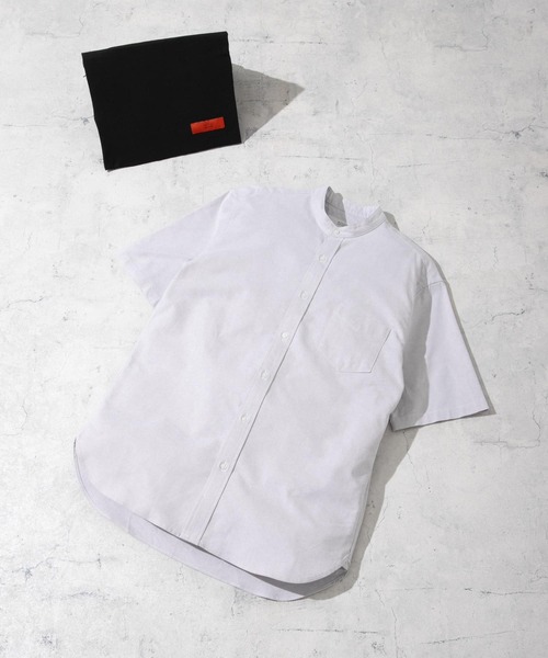 URBAN RESEARCH ROSSO MEN（アーバンリサーチロッソメン）の「『抗菌/消臭』『XXLサイズあり』ハイパフォーマンスバンドカラー半袖シャツ（シャツ/ブラウス・メンズ・ブルー系その他/ホワイト/ライトブルー/ブラック/グレー系その他/インディゴブルー/ストライプ/グレー/ブラック系その他/ネイビー/グリーン系その他・XX-LARGE/SMALL/MEDIUM/LARGE/X-LARGE）」の4枚目の写真