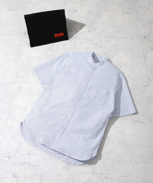 URBAN RESEARCH ROSSO MEN（アーバンリサーチロッソメン）の「『抗菌/消臭』『XXLサイズあり』ハイパフォーマンスバンドカラー半袖シャツ（シャツ/ブラウス・メンズ・ブルー系その他/ホワイト/ライトブルー/ブラック/グレー系その他/インディゴブルー/ストライプ/グレー/ブラック系その他/ネイビー/グリーン系その他・XX-LARGE/SMALL/MEDIUM/LARGE/X-LARGE）」の11枚目の写真