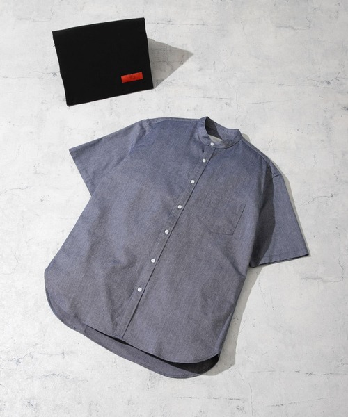 URBAN RESEARCH ROSSO MEN（アーバンリサーチロッソメン）の「『抗菌/消臭』『XXLサイズあり』ハイパフォーマンスバンドカラー半袖シャツ（シャツ/ブラウス・メンズ・ブルー系その他/ホワイト/ライトブルー/ブラック/グレー系その他/インディゴブルー/ストライプ/グレー/ブラック系その他/ネイビー/グリーン系その他・XX-LARGE/SMALL/MEDIUM/LARGE/X-LARGE）」の9枚目の写真