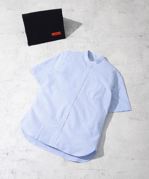 URBAN RESEARCH ROSSO MEN（アーバンリサーチロッソメン）の「『抗菌/消臭』『XXLサイズあり』ハイパフォーマンスバンドカラー半袖シャツ（シャツ/ブラウス・メンズ・ブルー系その他/ホワイト/ライトブルー/ブラック/グレー系その他/インディゴブルー/ストライプ/グレー/ブラック系その他/ネイビー/グリーン系その他・XX-LARGE/SMALL/MEDIUM/LARGE/X-LARGE）」の7枚目の写真