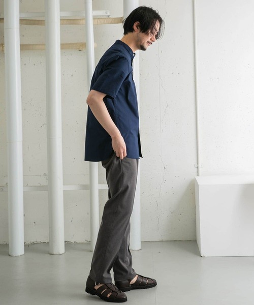 URBAN RESEARCH ROSSO MEN（アーバンリサーチロッソメン）の「『抗菌/消臭』『XXLサイズあり』ハイパフォーマンスバンドカラー半袖シャツ（シャツ/ブラウス・メンズ・ブルー系その他/ホワイト/ライトブルー/ブラック/グレー系その他/インディゴブルー/ストライプ/グレー/ブラック系その他/ネイビー/グリーン系その他・XX-LARGE/SMALL/MEDIUM/LARGE/X-LARGE）」の16枚目の写真