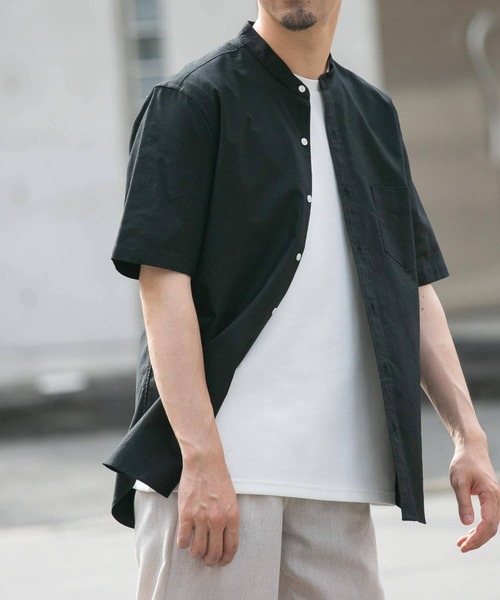 URBAN RESEARCH ROSSO MEN（アーバンリサーチロッソメン）の「『抗菌/消臭』『XXLサイズあり』ハイパフォーマンスバンドカラー半袖シャツ（シャツ/ブラウス・メンズ・ブルー系その他/ホワイト/ライトブルー/ブラック/グレー系その他/インディゴブルー/ストライプ/グレー/ブラック系その他/ネイビー/グリーン系その他・XX-LARGE/SMALL/MEDIUM/LARGE/X-LARGE）」の17枚目の写真