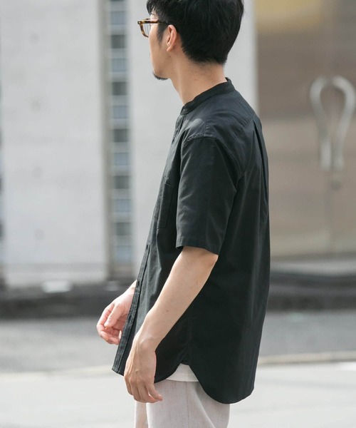 URBAN RESEARCH ROSSO MEN（アーバンリサーチロッソメン）の「『抗菌/消臭』『XXLサイズあり』ハイパフォーマンスバンドカラー半袖シャツ（シャツ/ブラウス・メンズ・ブルー系その他/ホワイト/ライトブルー/ブラック/グレー系その他/インディゴブルー/ストライプ/グレー/ブラック系その他/ネイビー/グリーン系その他・XX-LARGE/SMALL/MEDIUM/LARGE/X-LARGE）」の18枚目の写真