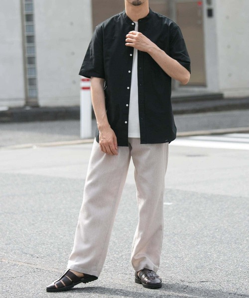 URBAN RESEARCH ROSSO MEN（アーバンリサーチロッソメン）の「『抗菌/消臭』『XXLサイズあり』ハイパフォーマンスバンドカラー半袖シャツ（シャツ/ブラウス・メンズ・ブルー系その他/ホワイト/ライトブルー/ブラック/グレー系その他/インディゴブルー/ストライプ/グレー/ブラック系その他/ネイビー/グリーン系その他・XX-LARGE/SMALL/MEDIUM/LARGE/X-LARGE）」の22枚目の写真