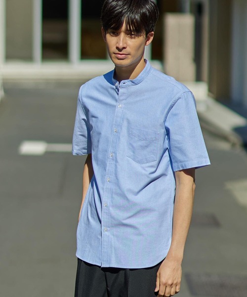 URBAN RESEARCH ROSSO MEN（アーバンリサーチロッソメン）の「『抗菌/消臭』『XXLサイズあり』ハイパフォーマンスバンドカラー半袖シャツ（シャツ/ブラウス・メンズ・ブルー系その他/ホワイト/ライトブルー/ブラック/グレー系その他/インディゴブルー/ストライプ/グレー/ブラック系その他/ネイビー/グリーン系その他・XX-LARGE/SMALL/MEDIUM/LARGE/X-LARGE）」の13枚目の写真