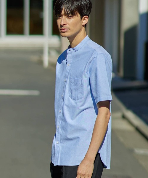 URBAN RESEARCH ROSSO MEN（アーバンリサーチロッソメン）の「『抗菌/消臭』『XXLサイズあり』ハイパフォーマンスバンドカラー半袖シャツ（シャツ/ブラウス・メンズ・ブルー系その他/ホワイト/ライトブルー/ブラック/グレー系その他/インディゴブルー/ストライプ/グレー/ブラック系その他/ネイビー/グリーン系その他・XX-LARGE/SMALL/MEDIUM/LARGE/X-LARGE）」の14枚目の写真