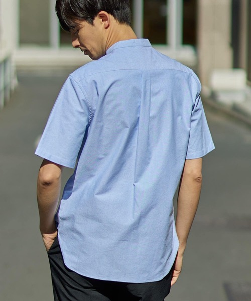 URBAN RESEARCH ROSSO MEN（アーバンリサーチロッソメン）の「『抗菌/消臭』『XXLサイズあり』ハイパフォーマンスバンドカラー半袖シャツ（シャツ/ブラウス・メンズ・ブルー系その他/ホワイト/ライトブルー/ブラック/グレー系その他/インディゴブルー/ストライプ/グレー/ブラック系その他/ネイビー/グリーン系その他・XX-LARGE/SMALL/MEDIUM/LARGE/X-LARGE）」の15枚目の写真