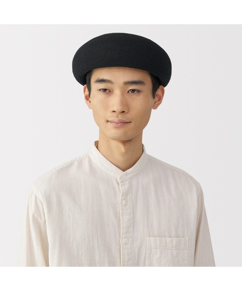 無印良品(ムジルシリョウヒン)の「リネン混 ニット ベレー(ハンチング/ベレー帽・レディース・ブラック/ライトベージュ/グレー系・55-57.5cm)」の17枚目の写真