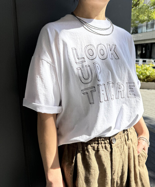 JOURNAL STANDARD LUXE(ジャーナルスタンダード ラックス)の「プリントT(LOOK UP THERE)(Tシャツ/カットソー・レディース・ブラウン/ホワイト・FREE)」の1枚目の写真