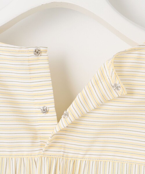 J.PRESS(ジェイプレス)の「【WEB限定・洗える】ストライプ キーネック ブラウス(シャツ/ブラウス・レディース・サックスブルー系1/イエロー系1・T13/T15)」の13枚目の写真