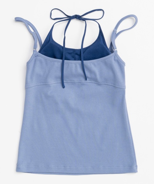 キャミソール Henley Neck Layered Camisole/ヘンリーネックレイヤードキャミソール「MAISON SPECIAL/メゾンスペ MAISON SPECIAL キャミソール Henley Neck Layered Camisole