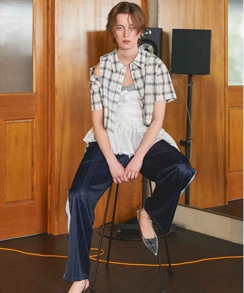 【MAISON SPECIAL】レイヤードキャミソール Henley Neck Layered Camisole/ヘンリーネックレイヤード