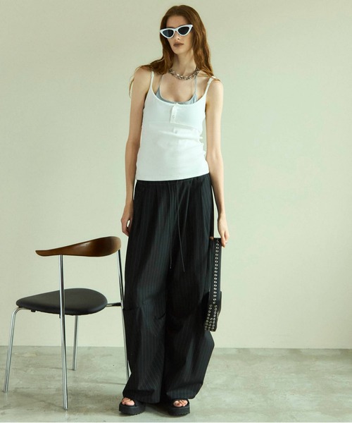 Henley Neck Layered Camisole/ヘンリーネックレイヤード