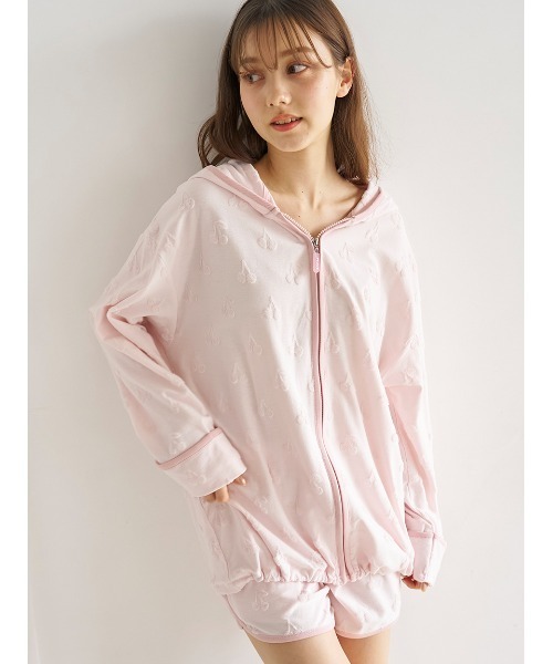 新品未使用　GELATO PIQUE ルームウェア　ピンク gelato pique ジェラートピケ 接触冷感 ロゴTシャツ&リブ