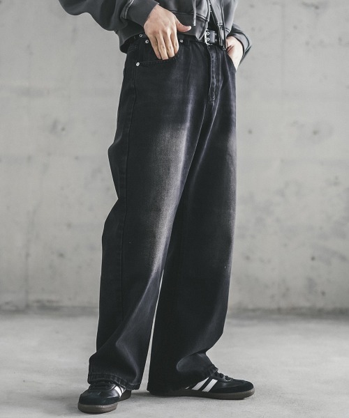 Shoowtime(ショウタイム)の「Vintage Wash Straight Denim Pants / ビンテージウォッシュストレートデニムパンツ(デニムパンツ・メンズ・ライトブルー/ブルー系/ブラック系・X-LARGE/LARGE/MEDIUM/SMALL)」の22枚目の写真